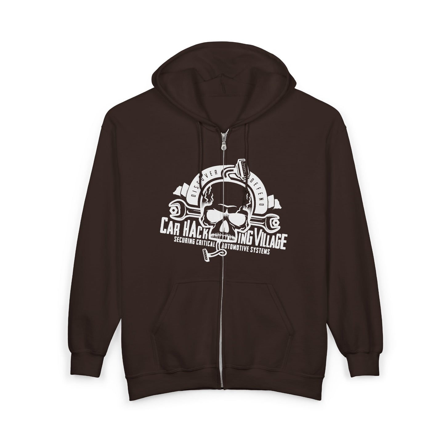 CHV Zip-Up Hoodie - Large Logo (dark mode)