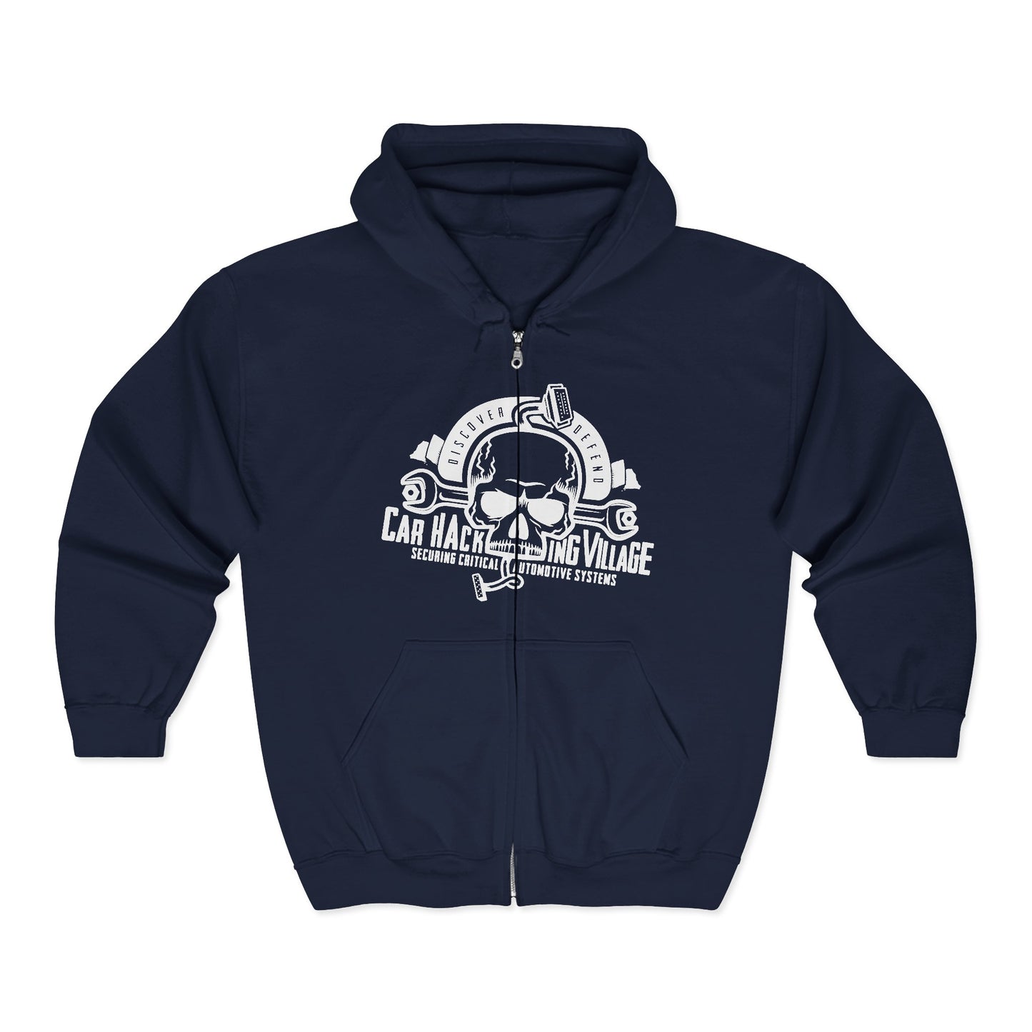 CHV Zip-Up Hoodie - Large Logo (dark mode)