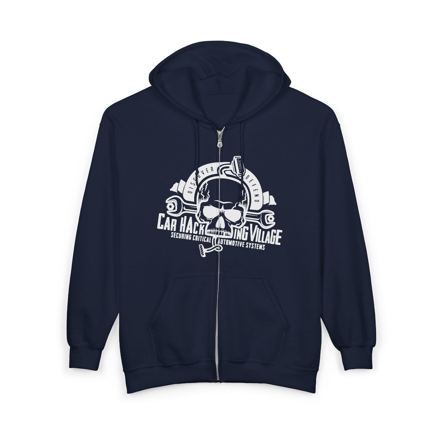 CHV Zip-Up Hoodie - Large Logo (dark mode)
