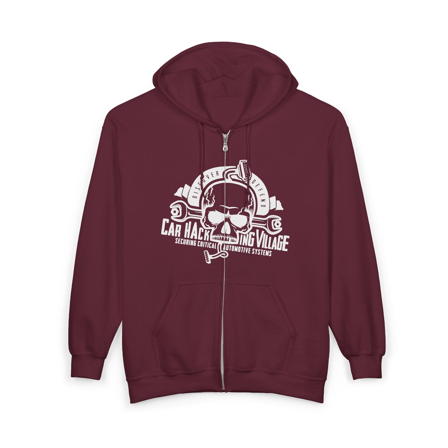 CHV Zip-Up Hoodie - Large Logo (dark mode)