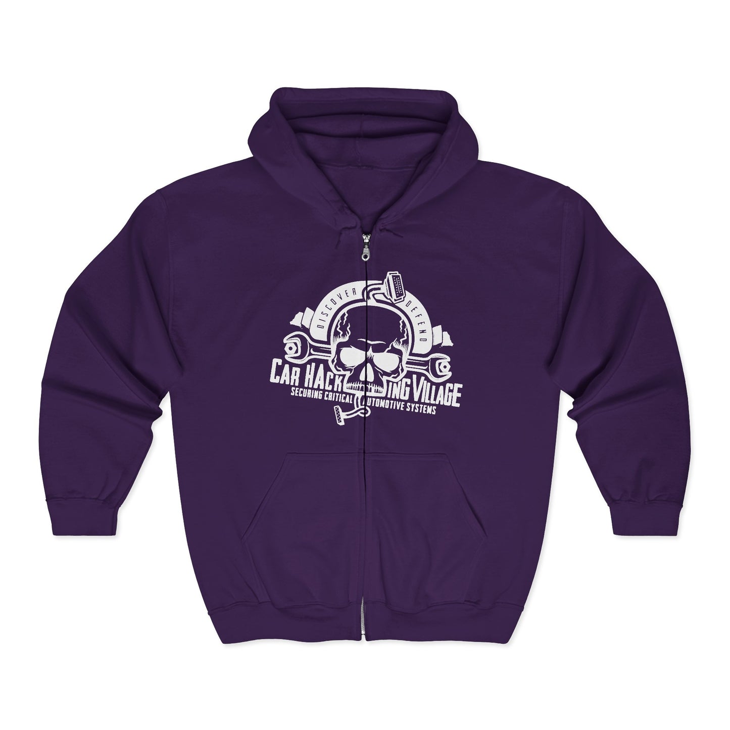 CHV Zip-Up Hoodie - Large Logo (dark mode)