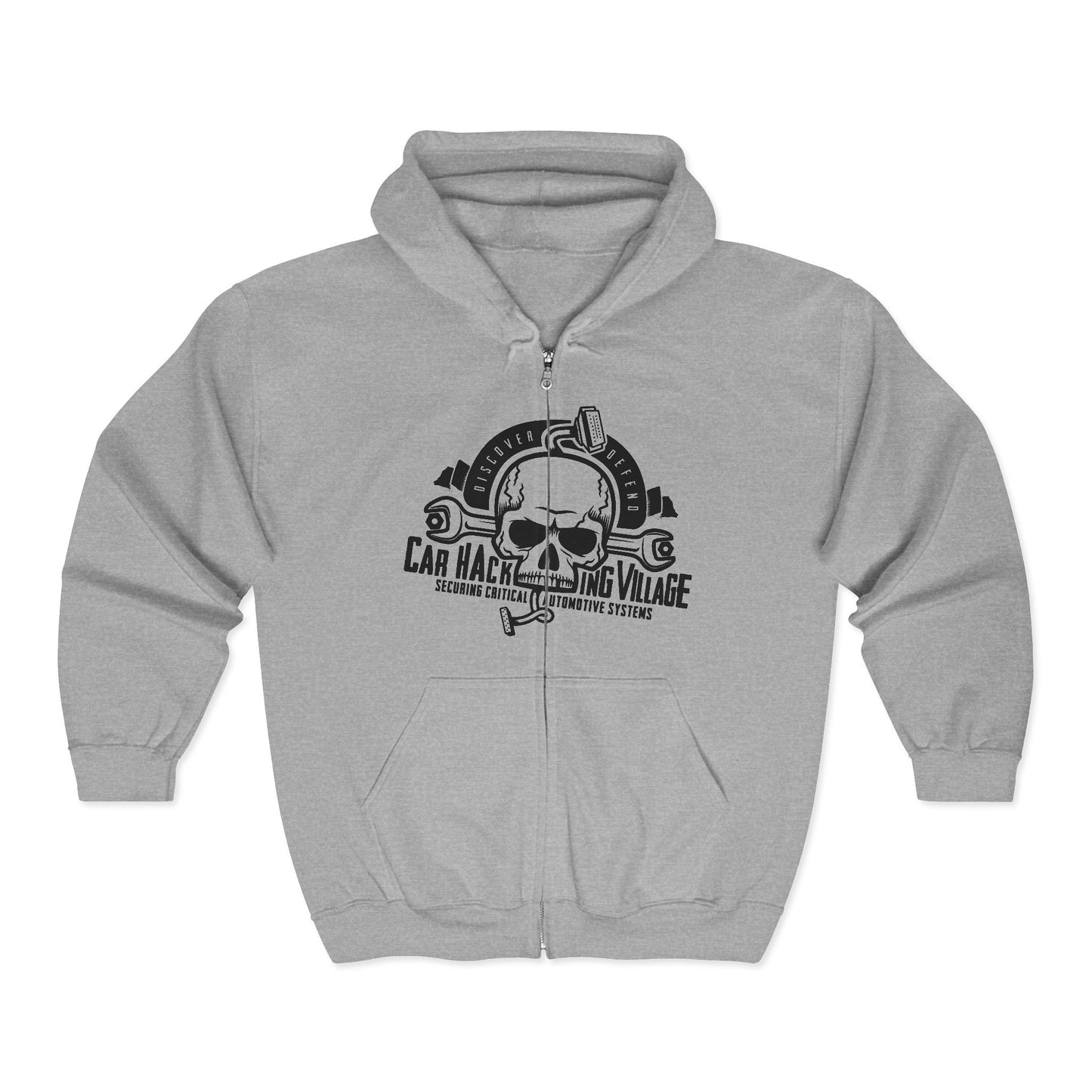 CHV Zip-Up Hoodie - Large Logo (light mode)