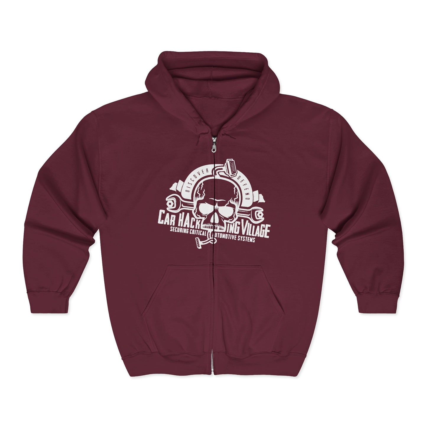 CHV Zip-Up Hoodie - Large Logo (dark mode)