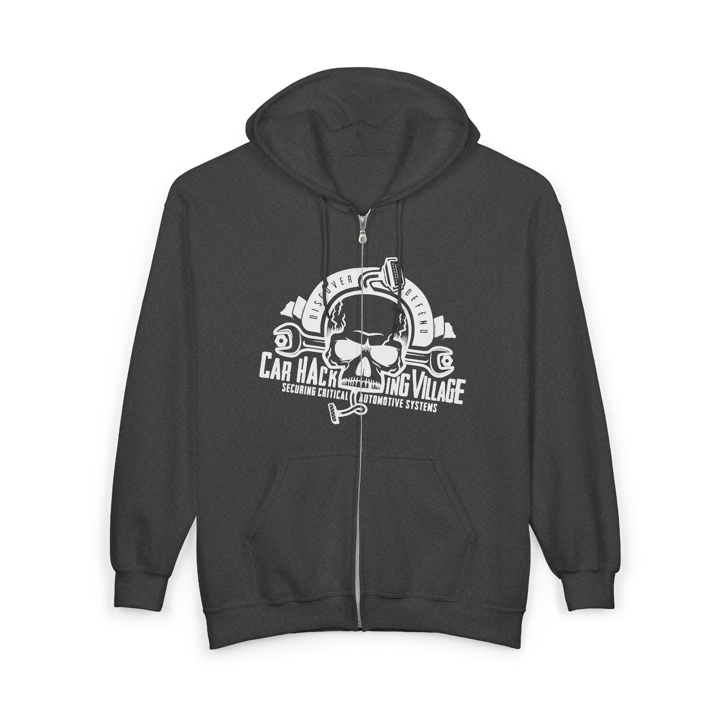 CHV Zip-Up Hoodie - Large Logo (dark mode)
